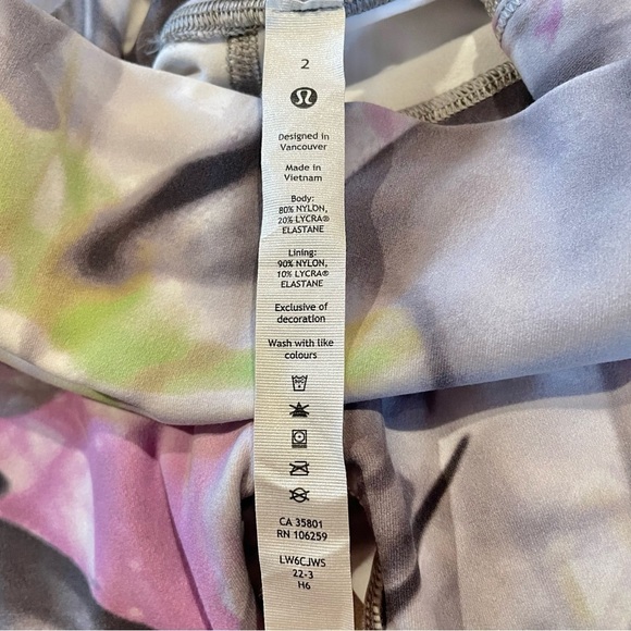 Lululemon Align High Rise Crop Leggings Unicorn Throwback White Multi 2 W6CJWS - Picture 6 of 11